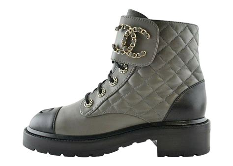 chanel boots grey